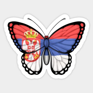 Serbian Flag Butterfly Sticker